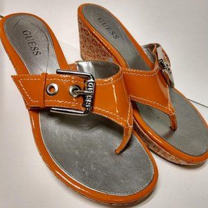Orange Guess Sandals- Size 6 1/2 M